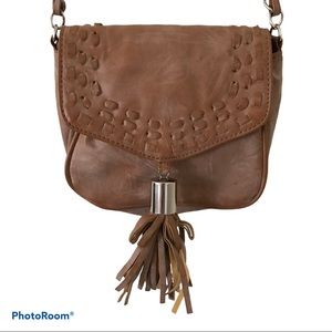 Sondra Roberts SR2 Leather Chain Crossbody Bag